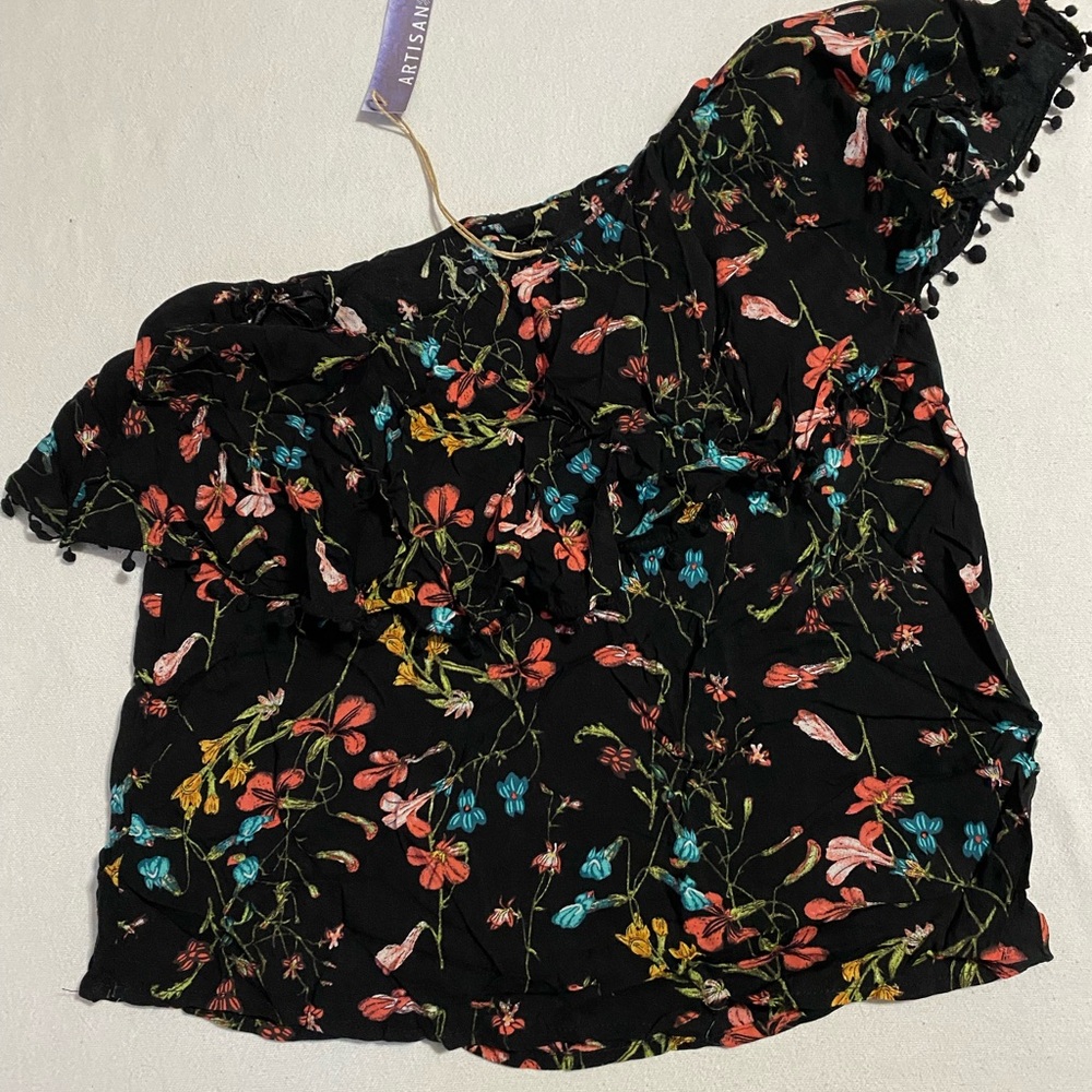 Black Floral Top